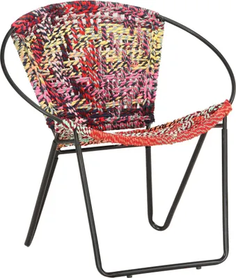 Immagine prodotto di The Living Store Sedia in tessuto Chindi multicolore