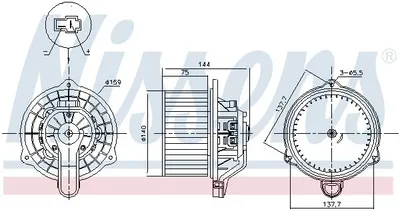 Obrázek produktu pro NISSENS 87568 Vnitřní ventilátor