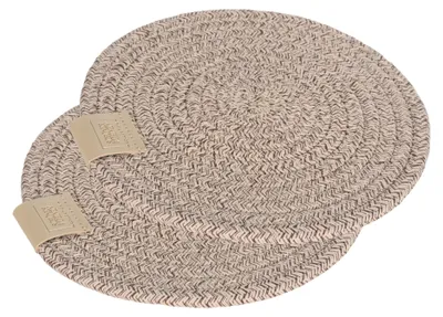 Produktbild von SCHÖNER WOHNEN-Kollektion Topfuntersetzer Mod. SVEA rutschfestes 2er Set ideal für Küche und Essensvorbereitung aus Kunststoff Polyester PVC Ø20x1 cm in Beige