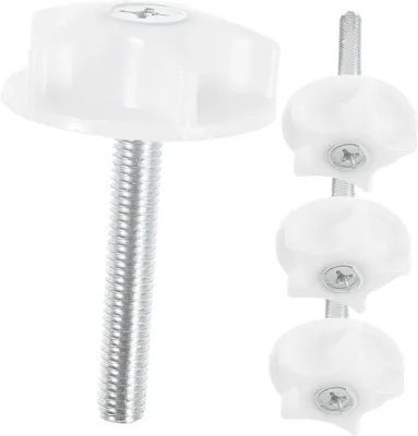 Produktbild von 4-teiliges Befestigungsset für Bettkopfteile: Schrauben und Unterlegscheiben für Betten, Sofas und Couches