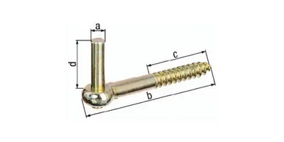 Produktbild von GAH Alberts Kloben zum Einschrauben 16x165mm galvanisch gelb verzinkt