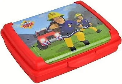 Produktbild von Keeeper Snackbox olek "fireman sam" - rot mit Bilddruck - 17 x 13 x 3,5 cm - Clickverschluss