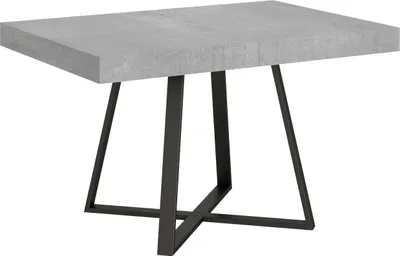 Immagine prodotto di ITYHOME - Tavolo allungabile 120/380x90 cm Abbraccio cemento gambe antracite