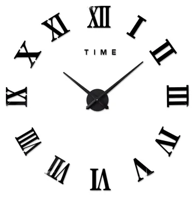 Produktbild von DIY Wanduhr, Große Armbanduhr, Rahmenlose 3D Spiegel Wanduhr, Stumm Wandaufkleber, Modernes Design 100 cm