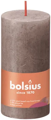 Produktbild von BOLSIUS Stumpenkerze (Verkaufseinheit: 8) Shine 10x5 cm taup 407364 8717847149213