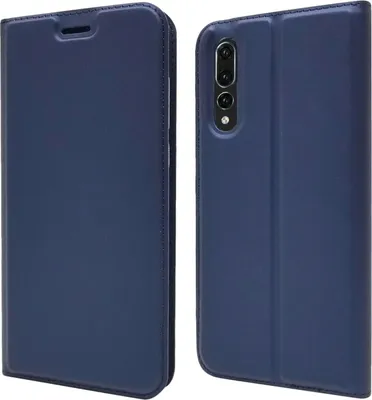 Obrázok produktu pre NALIA puzdro pre Huawei P20 Pro, tenký stojan na mobilný telefón, flipové puzdro zo syntetickej kože, modré