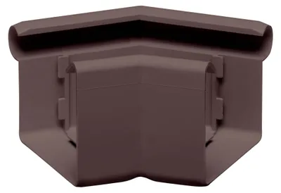 Produktbild von INEFA Rinnenwinkel 135 Grad kastenförmig Außenwinkel, PVC NW68 / 68mm Dunkelbraun Wulst außen, Verbindungsstück Dachrinnenzubehör,  Germany
