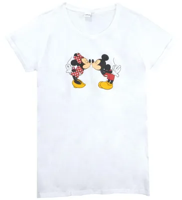 Obrázek produktu pro Disney Mickey Mouse noční košile pro ženy - Minnie & Mickey pyžamo s krátkým rukávem bílá L