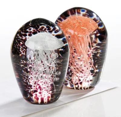 Immagine prodotto di Gilde Glass Art, portachiavi, medusa, "Medusa", vetro, rosso, nero, bianco, altezza 11 cm, 87265, 4001250872658, confezione da 2 pezzi (assortiti)