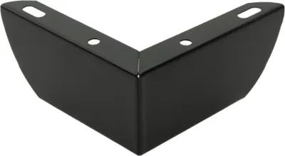Produktbild von Eckige Möbelbeine in mattem Schwarz, Höhe 5,5 cm – Elegante, minimalistisches Design für stilvolle Wohnräume, mit schützendem Kunststoffgleiter.