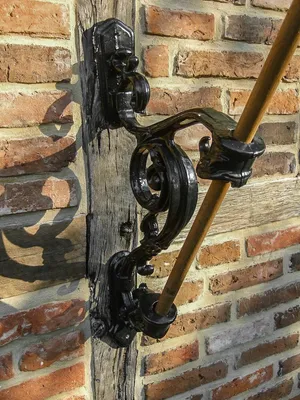 Produktbild von Fahnen-Wandhalterung, Flaggenhalter, Fahnenhalter, Standartenhalterung, schwarz