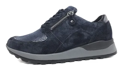 Produktbild von Waldläufer Hiroko Soft Damenschuhe Für lose Einlagen Schnürer Blau Freizeit, Schuhgröße:EUR 38 | UK 5