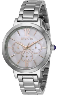 Zdjęcie produktu dla Invicta Angel 31082 Zegarek Damski - Mechanizm Kwarcowy - Stal Nierdzewna z Białą Tarcza - 39 mm