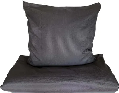 Produktbild von aboutyourhome bettwäsche Mikrofaser Seersucker Bettwäsche Uni 2tlg. 4tlg. 135x200 80x80 grau, 2tlg.
