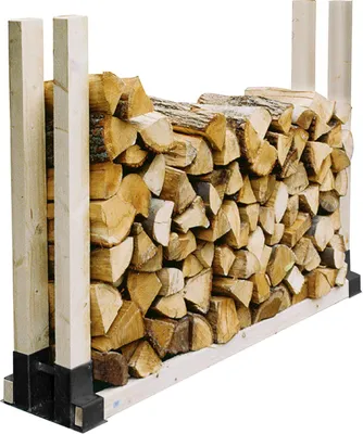 Produktbild von Kaminholzstapelhilfe schwarz 33 x 10 x 15 cm