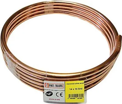 Produktbild von Geglühtes Kupfer-Zuleitungsrohr, Durchmesser 14 x 16 mm, in 5 m-Rollen