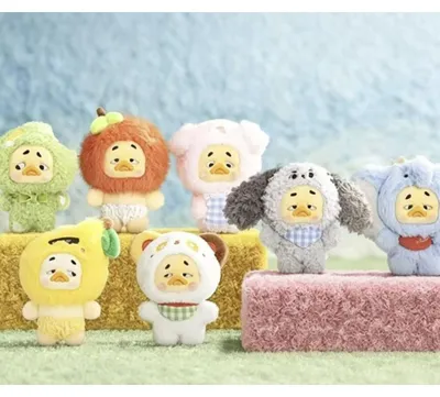 Image de Comansi, porte-clés MiniUpsetDuck, 6 canards en peluche