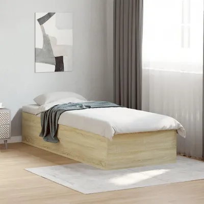 Obrázek produktu pro vidaXL Postel Sonoma Dub 100x200 cm výrobek z odvozeného dřeva