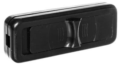 Productafbeelding van Schakelaar, schuiftype, zwart, doorgaand, 2-polig, 2,5A, 250V, model W-10028