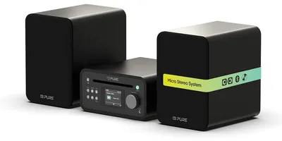 Obrázok produktu pre Pure Classic Stereo Mini, Domáci audio mikrosystém, Čierna, 20 W, 10,2 cm, 2,54 cm, DAB, DAB+, FM