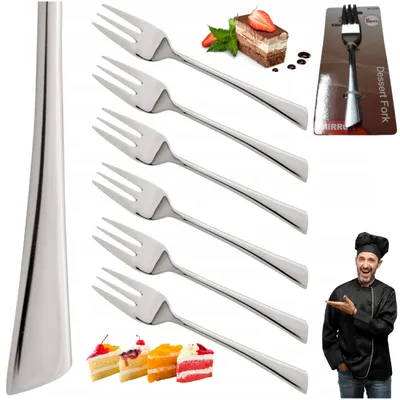 Obrázek produktu pro Kinghoff Sada 6 ks Nerezové Videlčky na Dezerty Lesklé