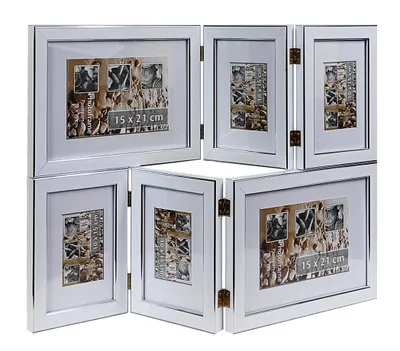 Obrázok produktu pre GALLERY TITAN 3426 Multirámček na fotografie 10x15x4/15x21x2 cm BIELY skladací