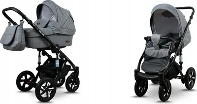 Produktbild von BabyLux® Sky Lark | 2in1 Kinderwagen Set | Grey Flex | Kombikinderwagen | Kinderwagenset | Buggy