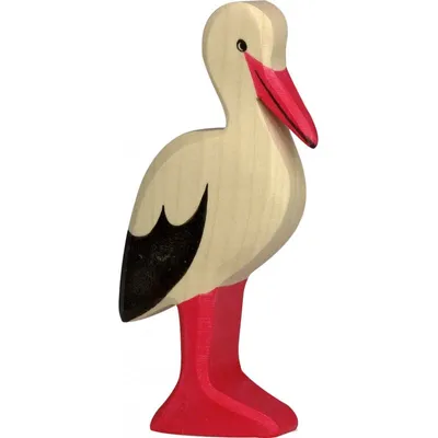 Obrázok produktu pre Drevený bocian z dreva