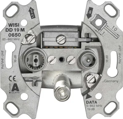 Produktbild von Wisi Durchgangsdose, 19 dB DD19M0650 14569