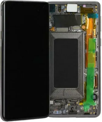 Produktbild von Original AMOLED Display Touchscreen Bildschirm Rahmen Prism Schwarz für Samsung Galaxy S10 G973F