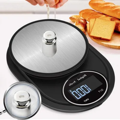 Zdjęcie produktu dla Cyfrowa waga kuchenna - elektroniczna waga do gotowania - precyzyjne ważenie - platforma ze stali nierdzewnej - pojemność 5 kg / dokładność 0,1 g - kolor srebrny