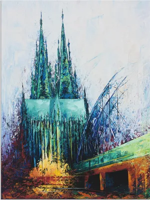 Produktbild von ARTland Wandbild Alu für Innen & Outdoor Kölner Dom I Größe: 45x60 cm