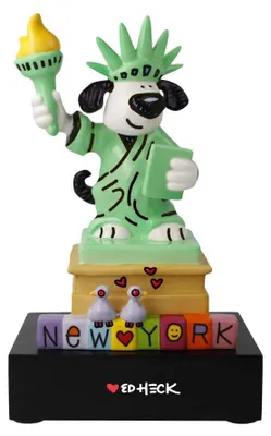 Liberty Dog Figur Ed Heck Pop Art Porzellan 26,5 cm