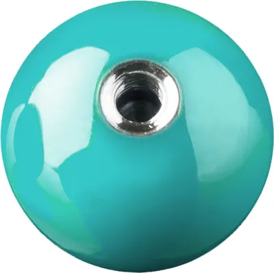 Produktbild von viva-adorno 1,2 x 3,5mm Piercing Schraubkugel Ersatzkugel Hochglänzend Farbig Emailiert Edelstahl-Gewinde verschiedene Farben und Größen Z376,Türkis