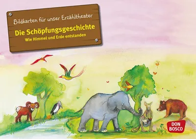 Obrázek produktu pro Kamishibai Bildkartenset Die Schöpfungsgeschichte.Wie Himmel und Erde entstanden.