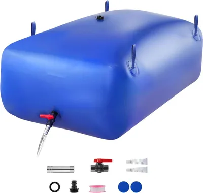 Immagine prodotto di Serbatoio per acqua - Sacca flessibile per acqua/sacco per acqua - Capacità 540 litri - Robusto PVC 1000D - Per campeggio, irrigazione del giardino e camper - Per emergenze - Blu