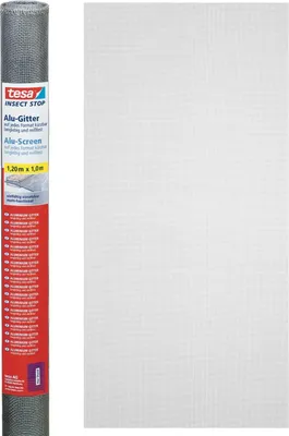 Produktbild von tesa Fliegengitter Nachfüllrolle für Fenster 1,0 m x 1,2 m grau