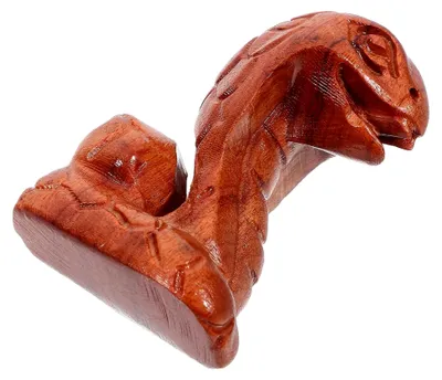 Produktbild von Holzschlangenornament Realistische Schlangenattrappe Tischdekoration für Regal oder Vitrine