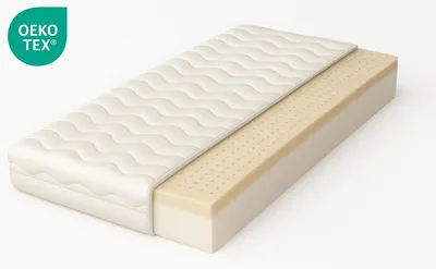 Produktbild von Latex-Schaummatratze 80x165 cm, 11 cm, mittelhart, Antiallergisch, Weiß