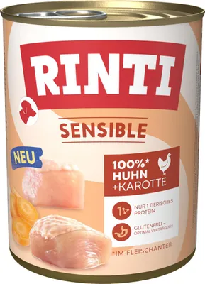 Produktbild von Rinti Sensible mit Huhn + Karotte 800 g - 6 Stück