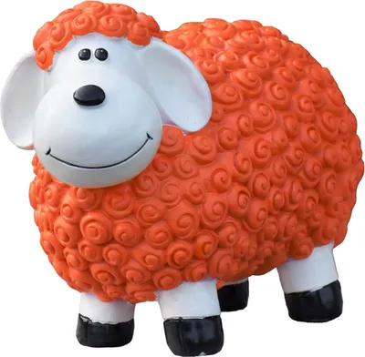 Produktbild von Gartenfigur Schaf Orange 23 cm hoch Figur für Haus und Garten