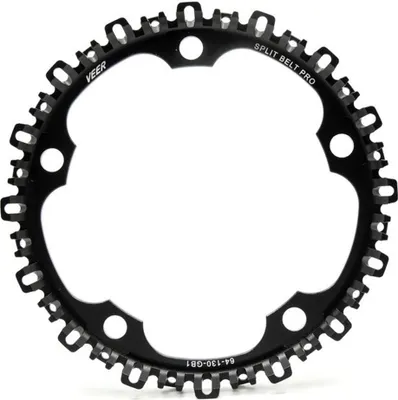 Produktbild von Veer Split Belt Pro Vordere Riemenscheibe, 5-Loch, 130mm, 64 Z., black