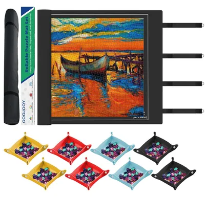Produktbild von 2000 Teile Gummi-Puzzlematte mit Schaumrohren und 8 Sortierschalen