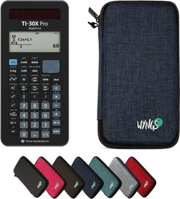 Produktbild von TI-30X Pro MathPrint inkl. WYNGS Schutztasche Blau - Wissenschaftlicher Taschenrechner - Basic Set