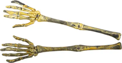 Produktbild von Skelettarme Halloweendekoration gold 2 Stück 31 cm -