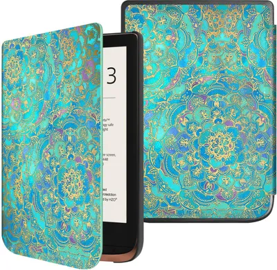 Produktbild von Fintie Hülle für Pocketbook Touch HD 3 / Touch Lux 5 / Touch Lux 4 / Color (2020) / Basic Lux 2 E-Book Reader - Ultradünne Schutzhülle mit Auto Aufwachen/Schlafen, Magnetverschluss, Jade
