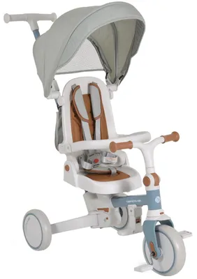 Produktbild von Byox Compacto Blau 4-in-1 Dreirad mit Schiebestange