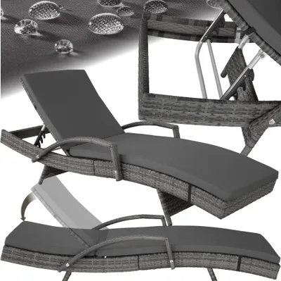 Produktbild von Rattan Sonnenliege Océane 190 x 71 x 34 – 74,5 cm
