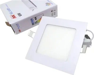 Image de Spot LED Extra Plat Carré Carré BLANC 6W - Blanc froid 6000K - 8000K