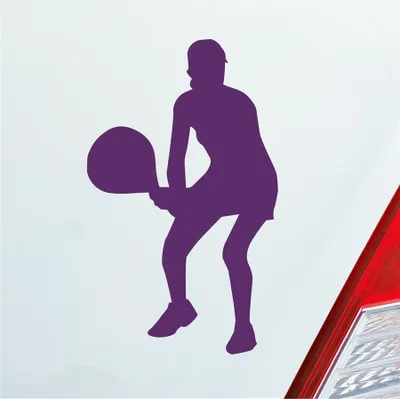 Produktbild von Auto Aufkleber Tennis Tennisspieler Sport Squash 10x6 cm Lila Sticker Heckscheibenaufkleber